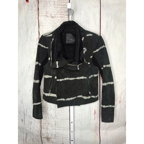 Veda Max Classic tie dye leather jacket - Picture 1 of 7